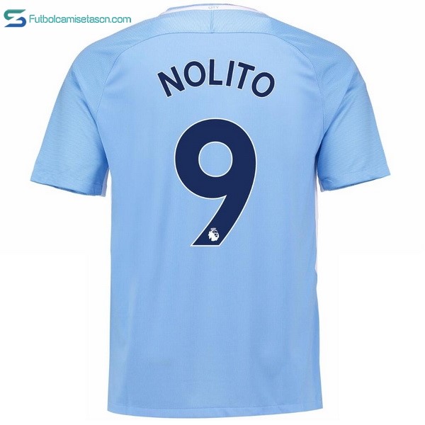 Camiseta Manchester City 1ª Nolito 2017/18